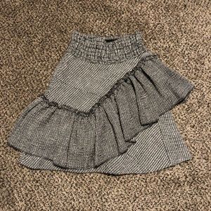 Maje Fit and Flare Lurex Knit Skirt